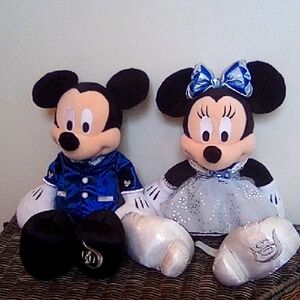 Mickey & Minnie 16 Inch 60th Anniversary Plush Pair